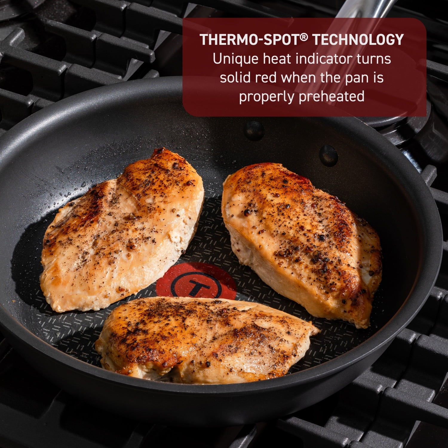 T-fal Cook & Strain Non-stick 2 Piece Frypan Set, 10 Inch and 11.5 Inch Frypans, Black