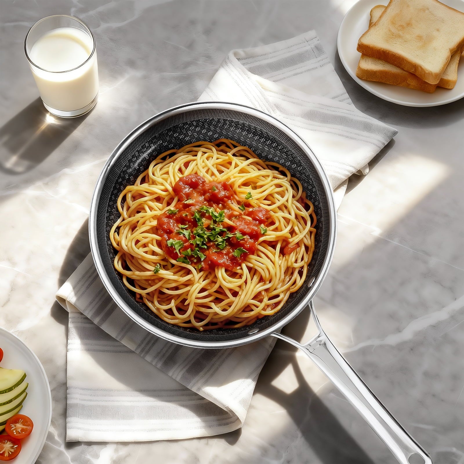 Ktaxon 10-Inch Stainless Steel Pan, Hybrid Nonstick Frying Pan, Skillet, 3-Ply Cookware, Dishwasher & Oven Safe