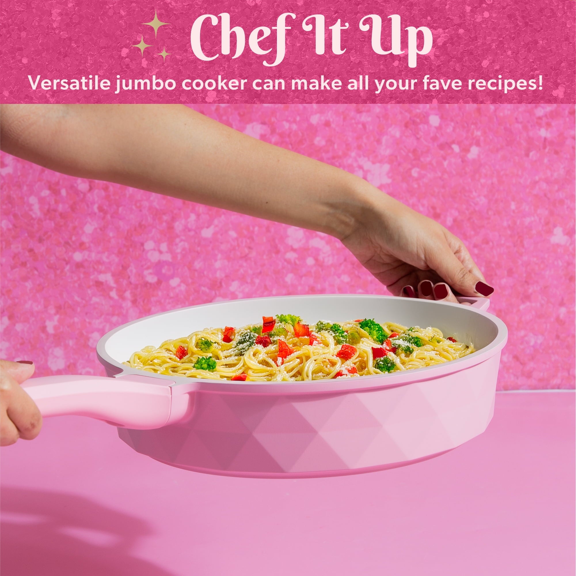 Paris Hilton 4 Quart Cast Aluminum Jumbo Cooker, Pink