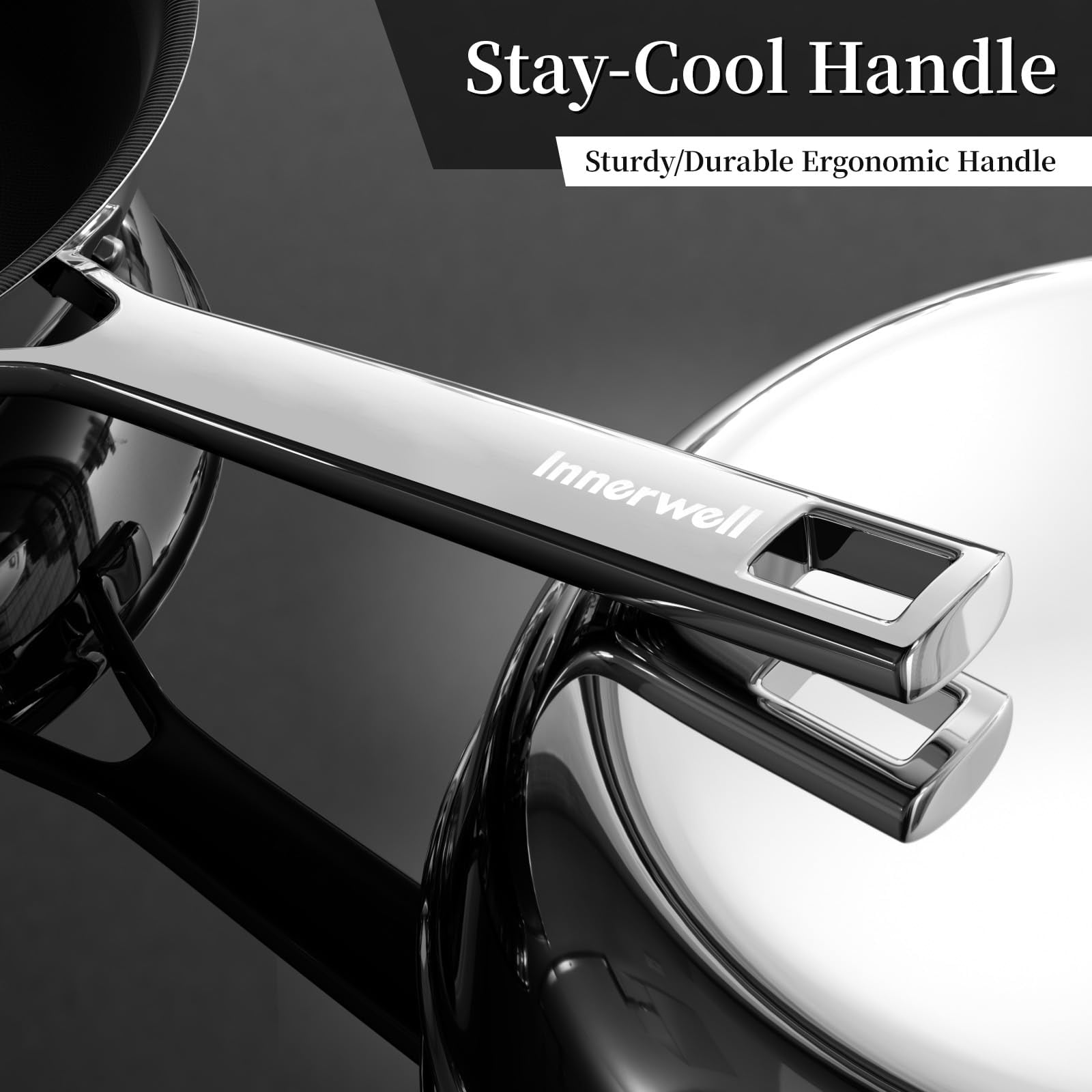 Innerwell 11 inch Stainless Steel Vintage Honeycomb ceramic lacquered frying pan with lid