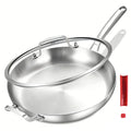 Inqibee Frying Pan with Lid Tri-Ply Stainless Steel,Detachable Handle,Induction Compatible 12 inch.