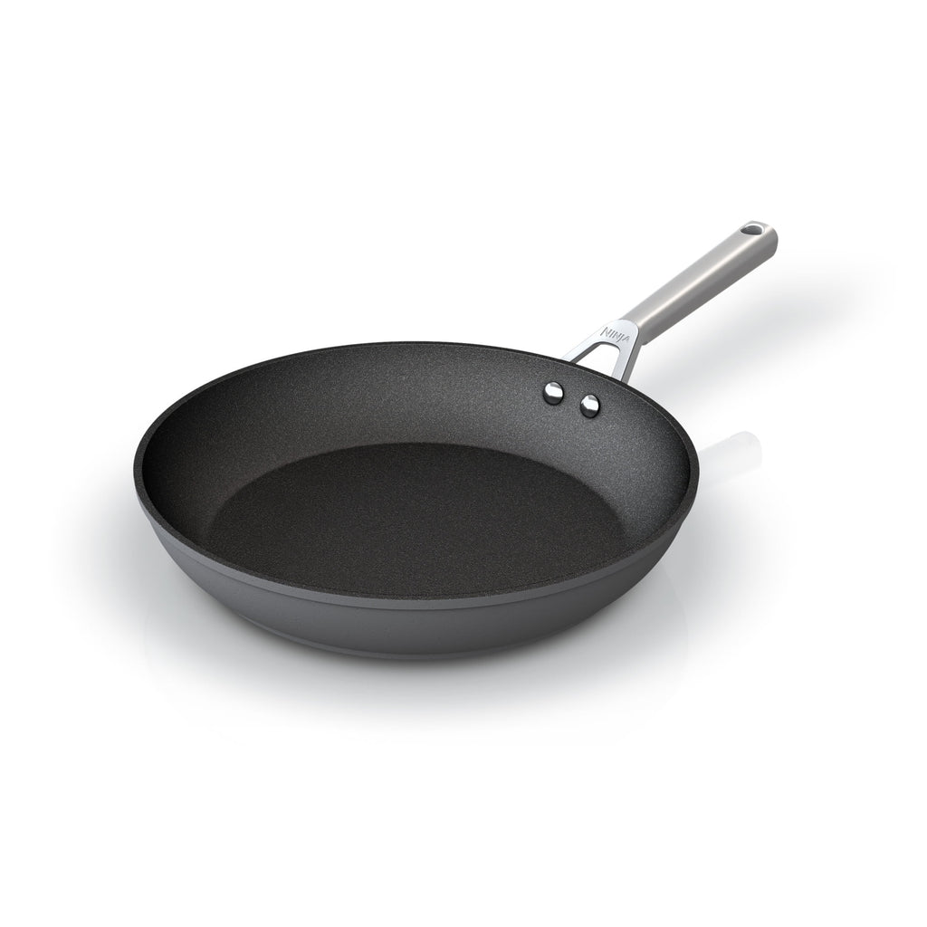 Ninja NeverStick Premium 12-inch Fry Pan, Hard-Anodized, Nonstick, Durable & Oven Safe to 500°F, Grey