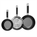 Non Stick Frying Pans, Stainless Steel Kitchen Nonstick Cookware Set of 3, 10” 11.5” 5” Pan, Compatible with All Stoves