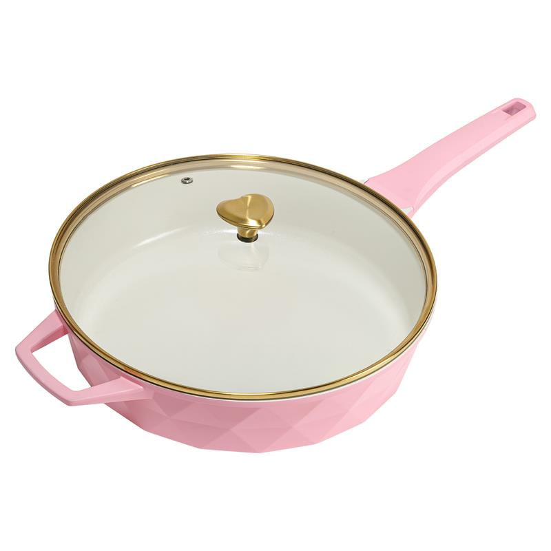 Paris Hilton 4 Quart Cast Aluminum Jumbo Cooker, Pink