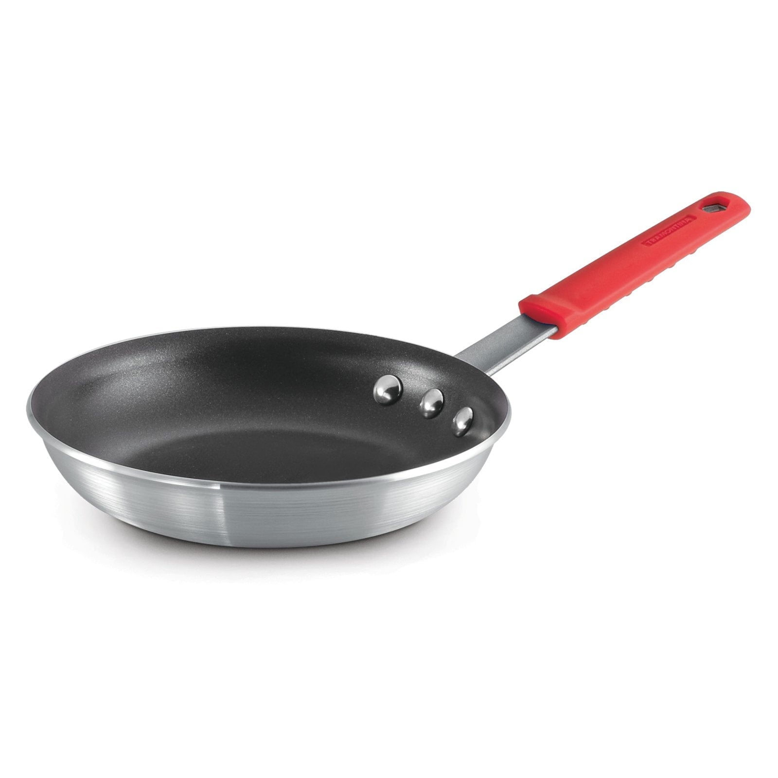 Tramontina Professional 10-Inch Non Stick Frying Pan, Heavy-Gauge Aluminum Skillet with Reinforced Nonstick Coating, Red Handle, Dishwasher and Oven Safe