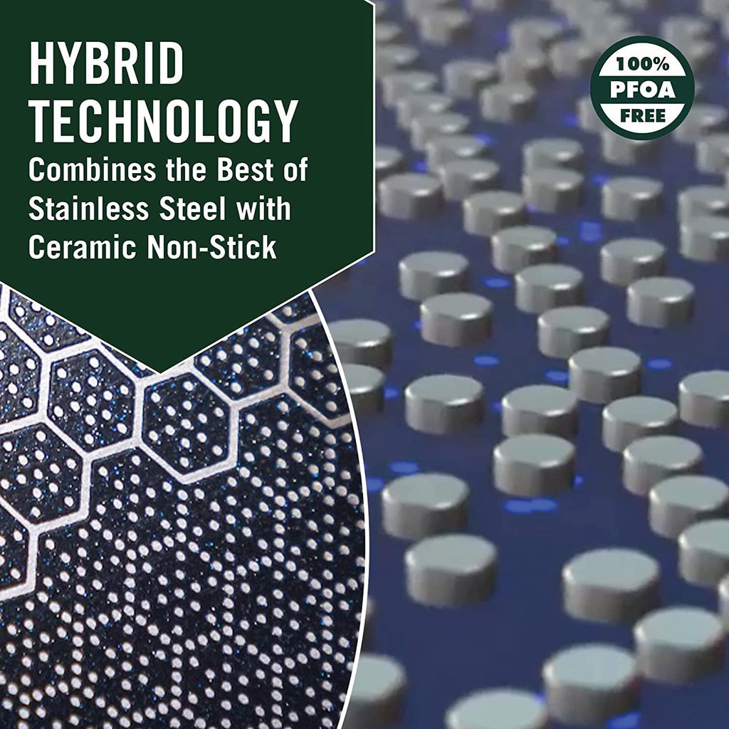 HexClad 8 inch Hybrid Stainless Steel Frying Pan, Nonstick