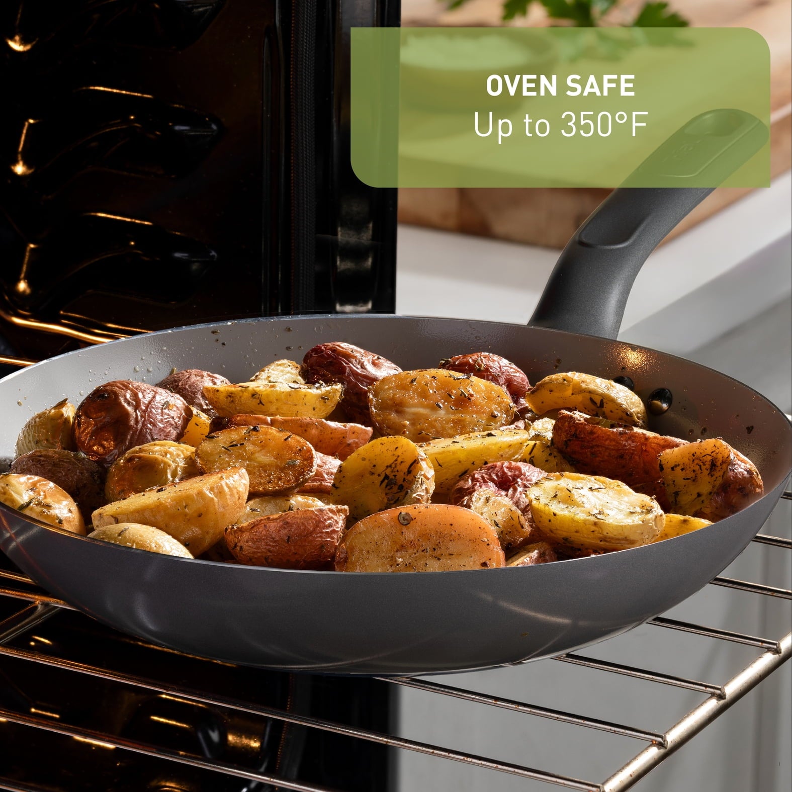 T-fal Easy Care Ceramic Non-Stick, 8 and 10.5 Inch Frypan Set, Grey